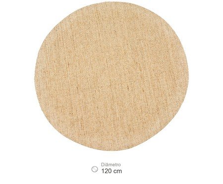 Tapete Redondo em Sisal com Dobra Virada Panamá - Ge | Westwing