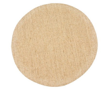 Tapete Redondo em Sisal com Dobra Virada Panamá - Ge