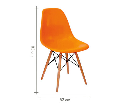 Cadeira Eames Wood - Laranja | WestwingNow