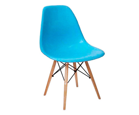 Cadeira Eames Wood Azul