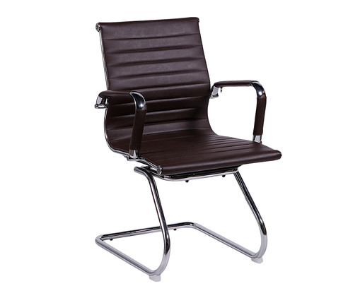 Cadeira Fixa Office Eames Esteirinha Marrom Escuro, Marrom | WestwingNow