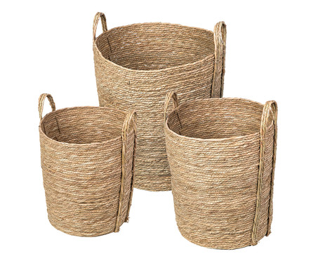 Conjunto de Cestos Kuta - Natural