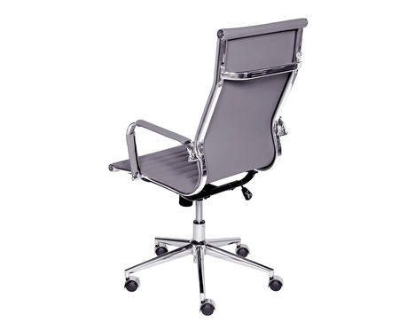 Cadeira com Rodízios Alta Office Eames Esteirinha Cinza | WestwingNow