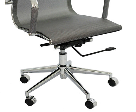 Cadeira Giratória com Rodízios Office Eames Tela Cinza | WestwingNow