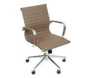 Cadeira Giratória com Rodízios Office Eames Esteirinha Bege | WestwingNow