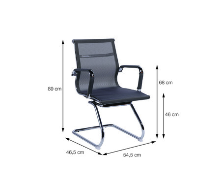 Cadeira Fixa Office Eames Tela Preta | Westwing