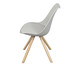Cadeira com Assento Acolchoado Cinza com Base, Cinza | WestwingNow