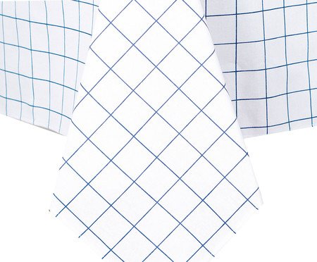 Toalha de Mesa Panamá Grid Azul Marinho | Westwing