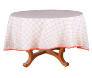 Toalha de Mesa de Algodão Redonda Piton - Coral | WestwingNow