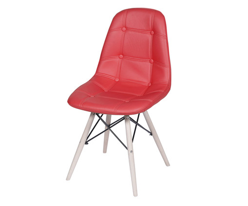 Jogo de Cadeiras com Base Vermelha, Vermelho | WestwingNow