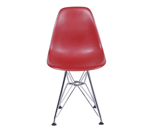 Jogo de Cadeiras Vermelha Cromada, Vermelho | WestwingNow