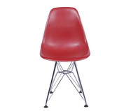 Jogo de Cadeiras Vermelha Cromada | WestwingNow