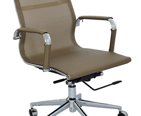 Cadeira com Rodízios Office Screen Tela Acobreada | WestwingNow