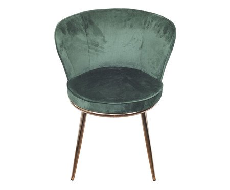 Cadeira em Veludo Verde Escuro Acobreado | WestwingNow