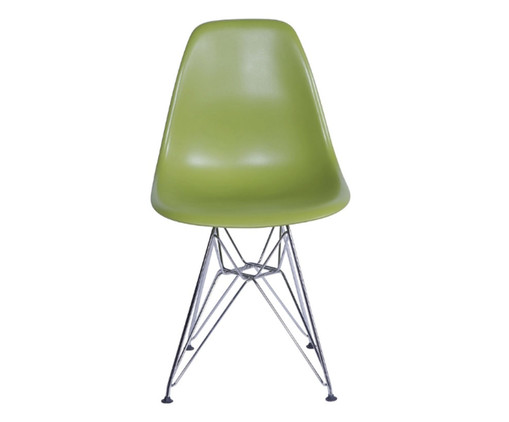 Jogo de Cadeiras Verde Cromada, Verde | WestwingNow