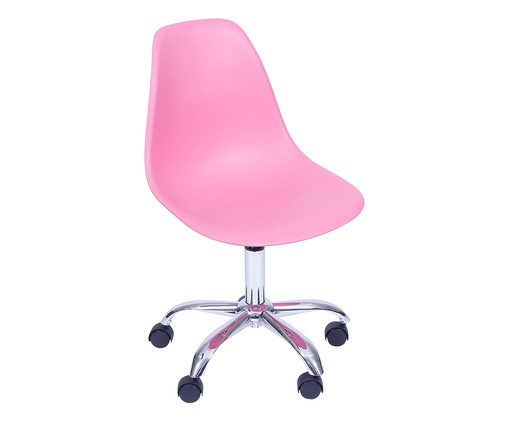 Cadeira com Rodízios Eames Paris Rosa, Rosa | WestwingNow