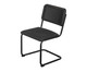 Cadeira Preta Simulando Palha Preta no Encosto e Assento com Base Fixa, Preto | WestwingNow