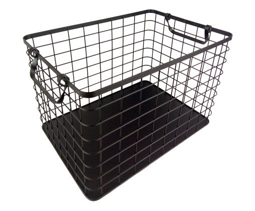 Cesto Organizador de Metal Cain - Preto, Preto | WestwingNow
