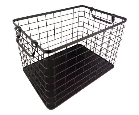 Cesto Organizador de Metal Cain - Preto | Westwing