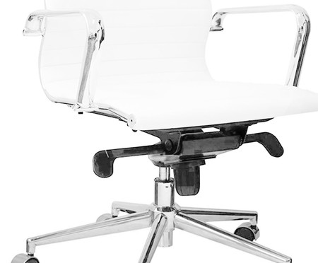 Cadeira Giratória com Rodízios Alta Office Eames Esteirinha Branca | WestwingNow
