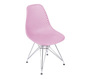 Jogo de Cadeiras Rosa com Base em Metal | WestwingNow