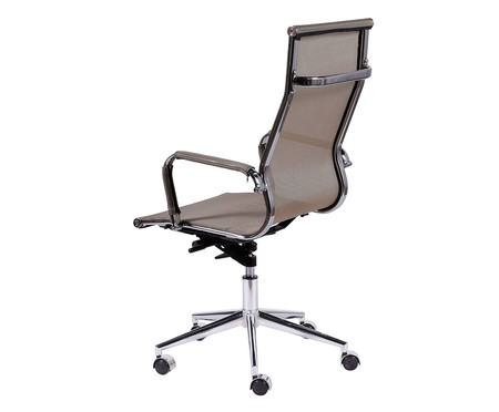 Cadeira com Rodízios Alta Office Eames Tela Bege | WestwingNow