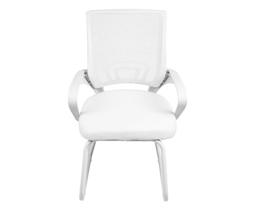 Jogo de Cadeiras com Base Fixa Branca, Branca | WestwingNow