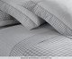 Jogo de Cobre-Leito Percal Pied Poule Dupla Face Cinza 180 Fios, Branco | WestwingNow