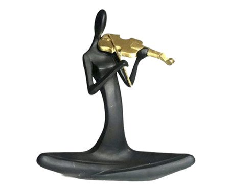 Adorno Figura com Violino Preto
