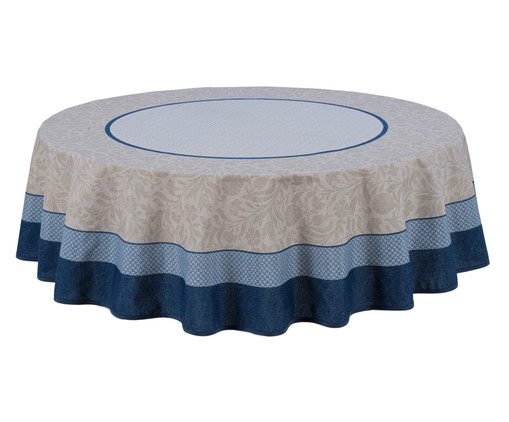 Toalha de Mesa Ariana Redonda - Estampado, Cinza | WestwingNow