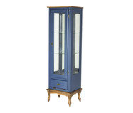 Vitrine Luiz Xv Tomaselli Azul Bic e Imbuia Glaser | WestwingNow