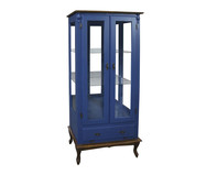 Vitrine Luiz Xv Tomaselli Azul Bic e Imbuia Glaser | WestwingNow