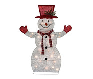 Boneco de Neve com Luz Branco e Vermelho e Preto | WestwingNow