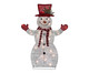 Boneco de Neve com Luz Branco e Vermelho e Preto, Vermelho | WestwingNow