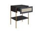 Mesa de Cabeceira Tela Oslo Nero e Dourado, black | WestwingNow