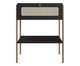Mesa de Cabeceira Tela Oslo Nero e Dourado, black | WestwingNow