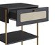 Mesa de Cabeceira Tela Oslo Nero e Dourado, black | WestwingNow