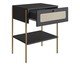 Mesa de Cabeceira Tela Oslo Nero e Dourado, black | WestwingNow