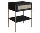 Mesa de Cabeceira Tela Oslo Nero e Dourado, black | WestwingNow
