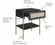 Mesa de Cabeceira Tela Oslo Nero e Dourado, black | WestwingNow