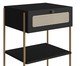 Mesa de Cabeceira Tela Oslo Nero e Dourado, black | WestwingNow