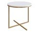 Mesa Redonda Volpi Média Industrial Branco e Dourado, white | WestwingNow