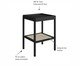 Mesa Lateral Quadrada com Prateleira Tela Oslo Nero, black | WestwingNow