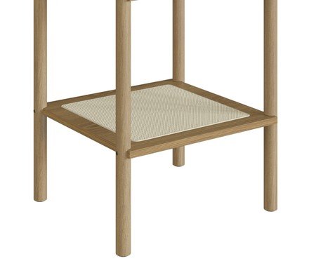 Mesa Lateral Quadrada com Prateleira Tela Oslo Hanover | Westwing
