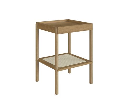 Mesa Lateral Quadrada com Prateleira Tela Oslo Hanover | Westwing