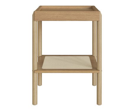 Mesa Lateral Quadrada com Prateleira Tela Oslo Hanover | Westwing
