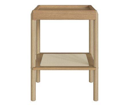 Mesa Lateral Quadrada com Prateleira Tela Oslo Hanover | Westwing