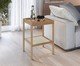 Mesa Lateral Quadrada com Prateleira Tela Oslo Hanover, Natural | WestwingNow