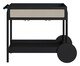 Carrinho Bar com Porta Taças Tela Oslo Nero, black | WestwingNow