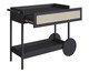 Carrinho Bar com Porta Taças Tela Oslo Nero, black | WestwingNow